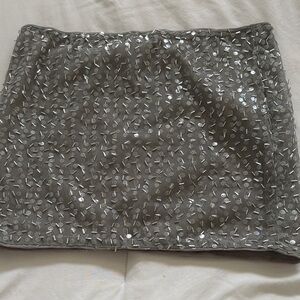 Silver Embellished Women's Skirt